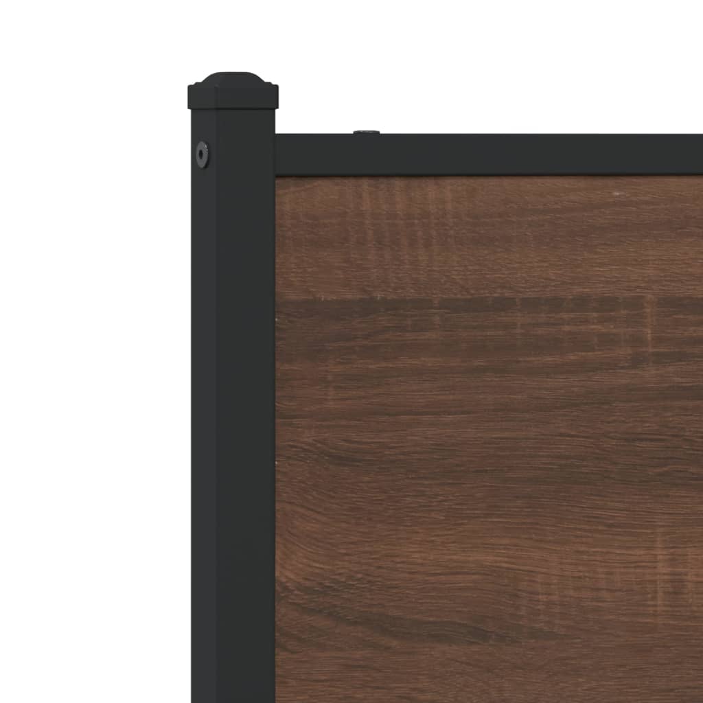 Giroletto senza Materaso in Metallo Rovere Marrone 180x200 cm