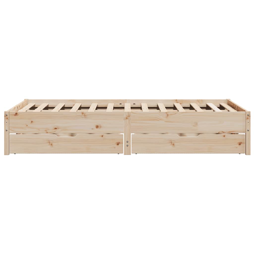 Letto senza Materasso 160x200 cm in Legno Massello di Pino