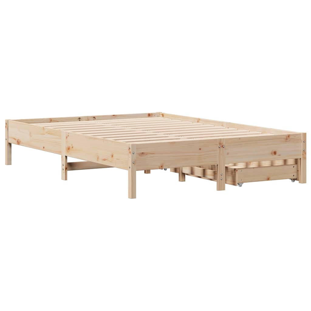 Letto senza Materasso 160x200 cm in Legno Massello di Pino