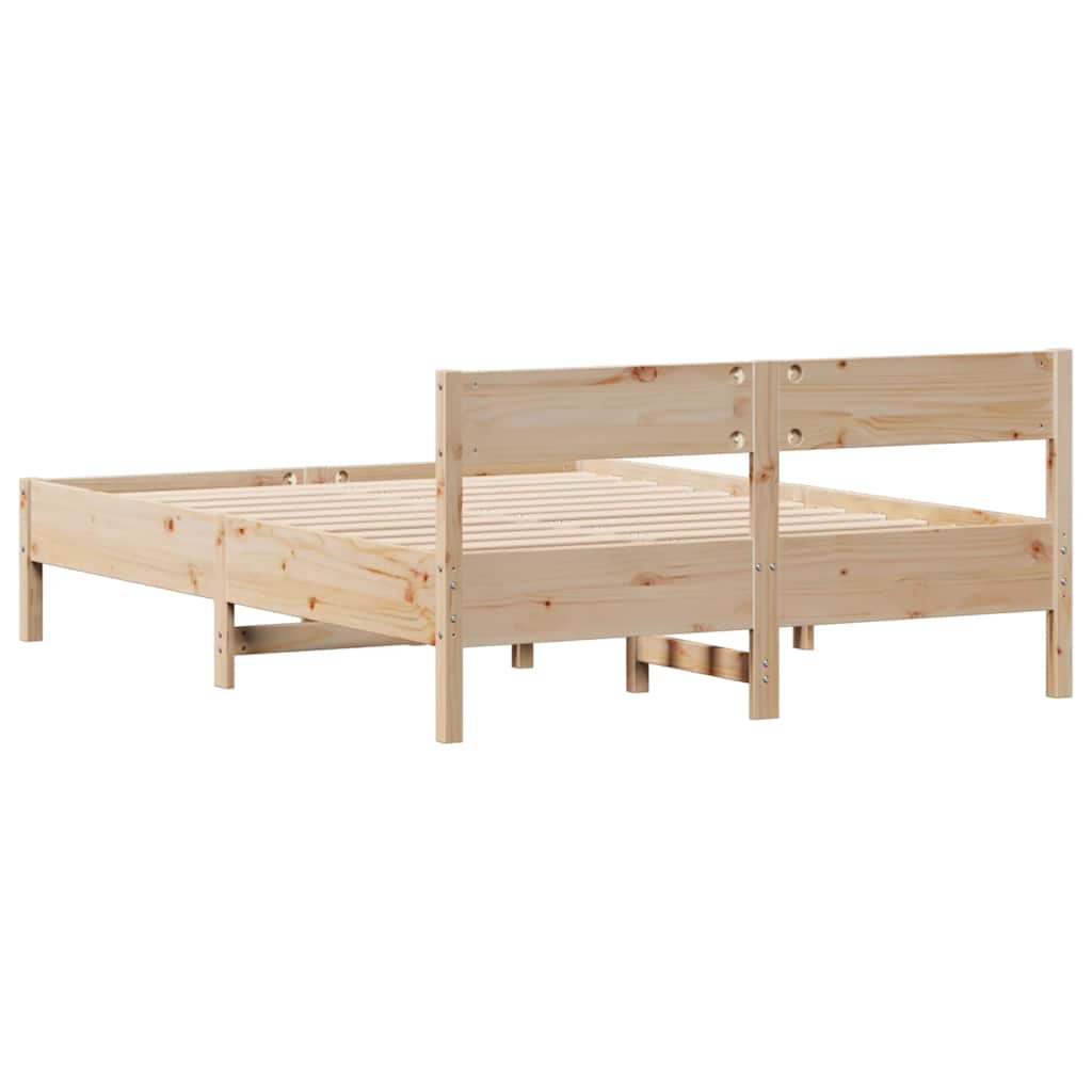 Letto senza Materasso 120x200 cm in Legno Massello di Pino