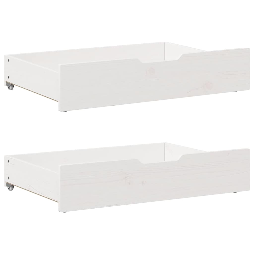 Letto senza Materasso Bianco 90x200 cm Legno Massello di Pino