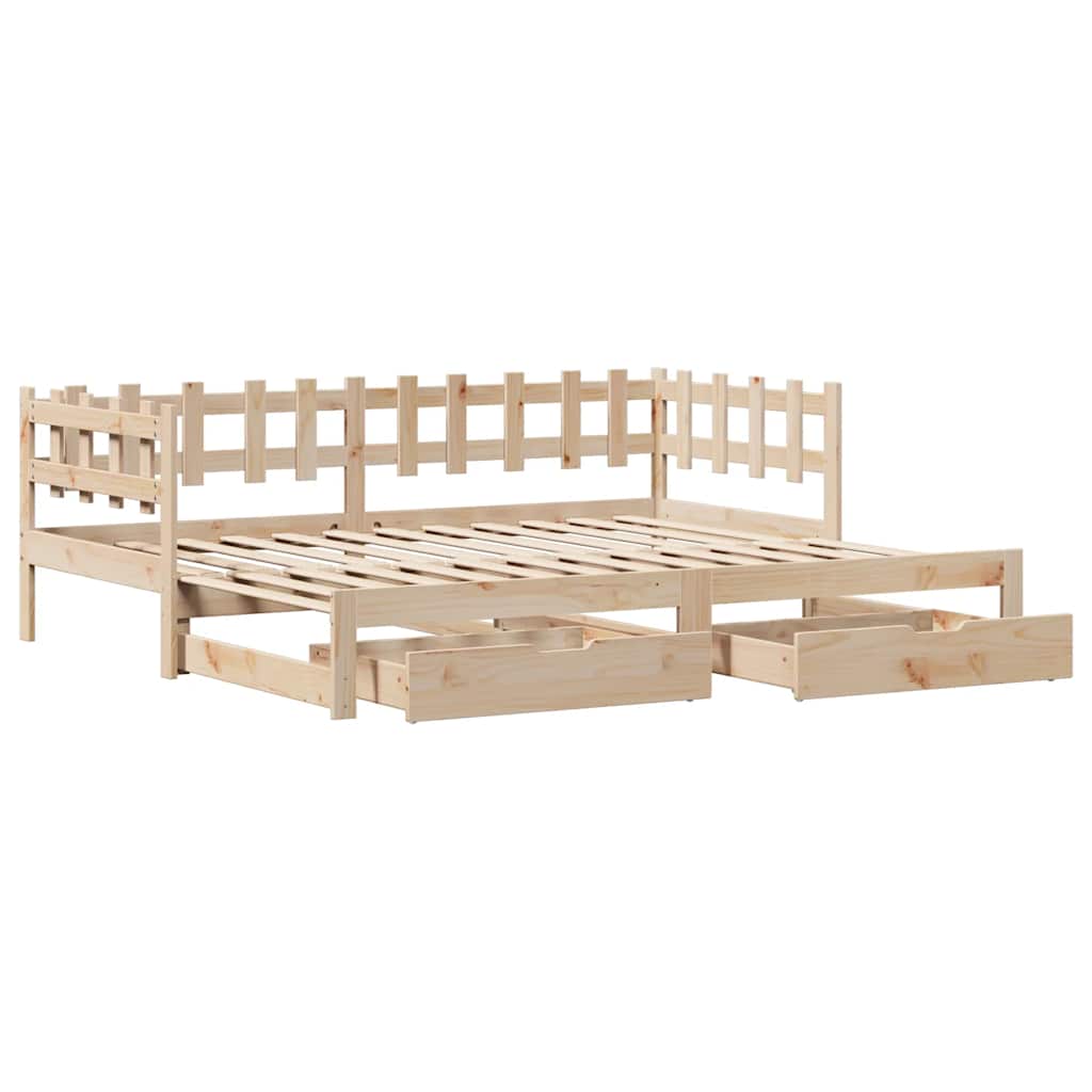 Divano Letto Estraibile con Cassetti senza Materasso 90x190 cm