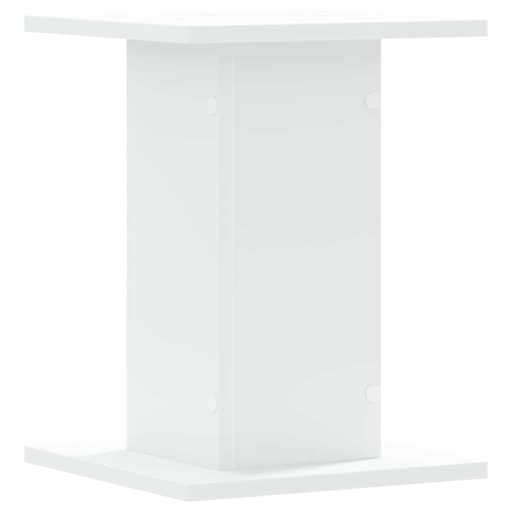 Supporti Altoparlanti 2 pz Bianchi 30x30x40cm Legno Multistrato