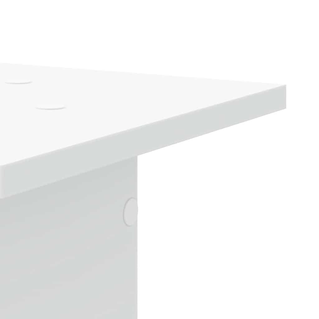 Supporti Altoparlanti 2 pz Bianchi 30x30x40cm Legno Multistrato