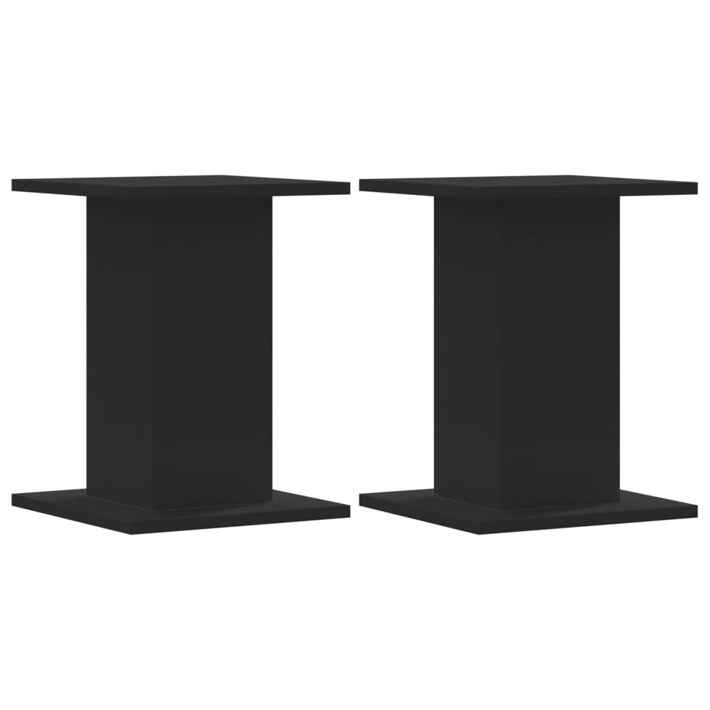 Supporti Altoparlanti 2 pz Neri 30x30x40cm in Legno Multistrato - homemem39