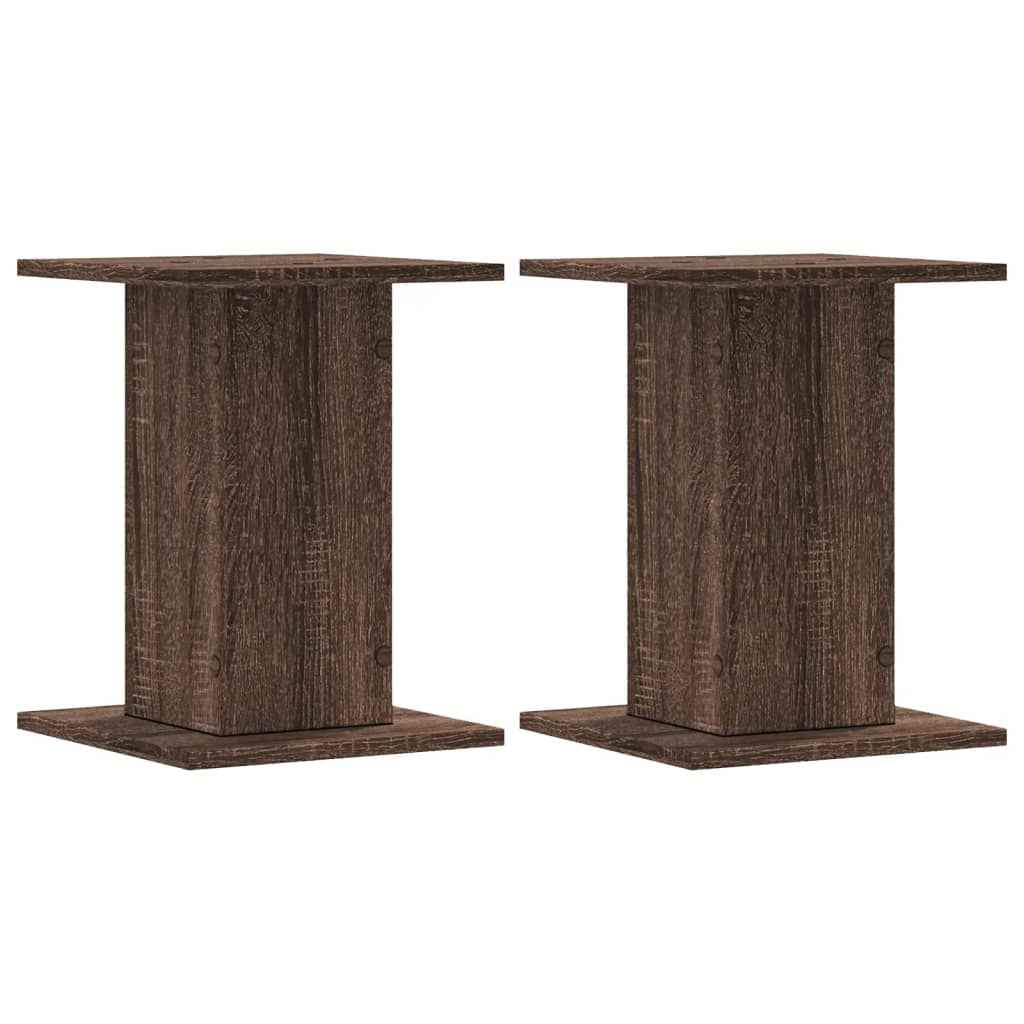 Supporti Altoparlanti 2 pz Marrone 30x30x40cm Legno Multistrato - homemem39
