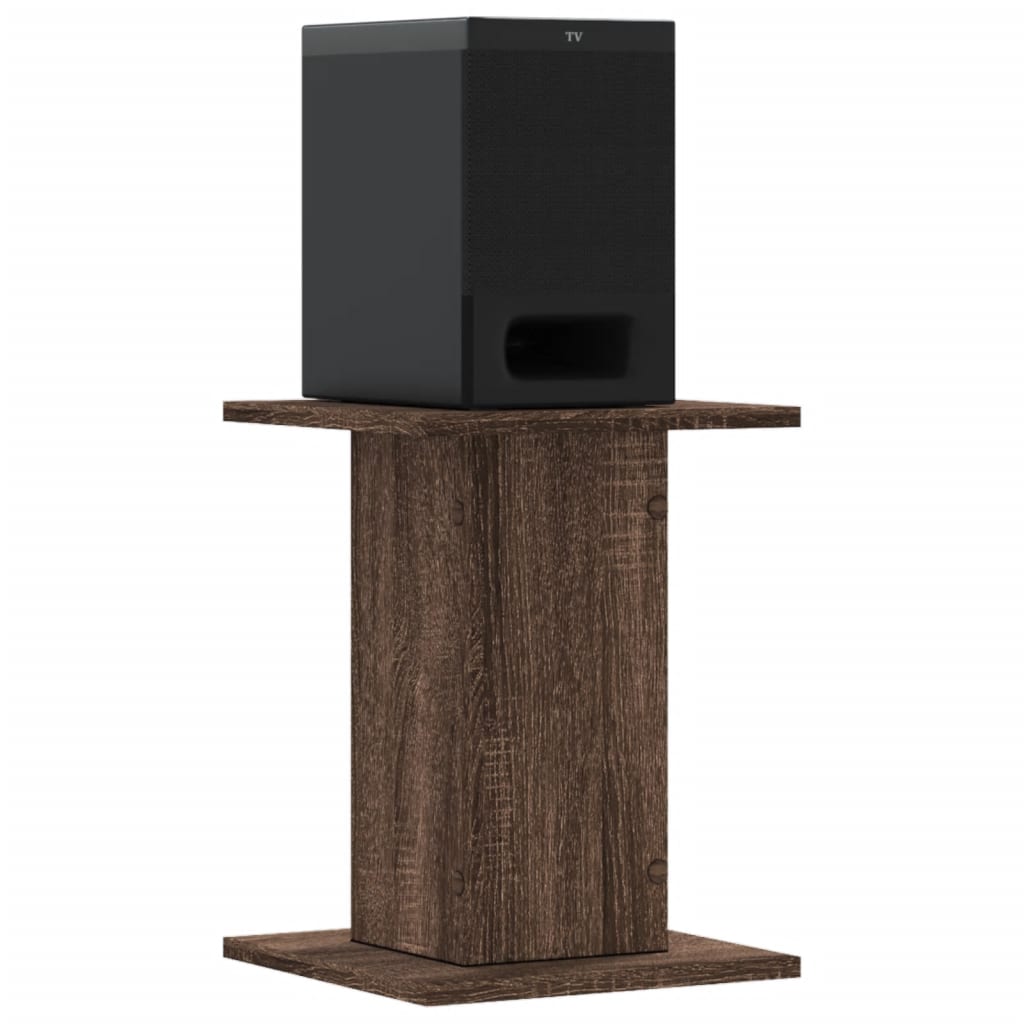 Supporti Altoparlanti 2 pz Marrone 30x30x40cm Legno Multistrato - homemem39