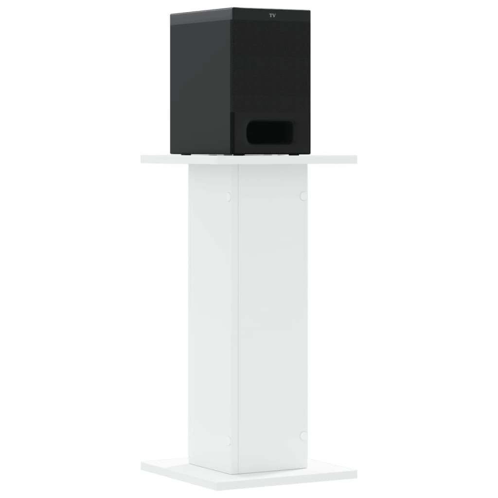 Supporti Altoparlanti 2 pz Bianchi 30x30x40cm Legno Multistrato - homemem39