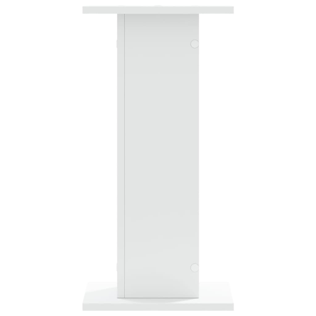 Supporti Altoparlanti 2 pz Bianchi 30x30x40cm Legno Multistrato - homemem39