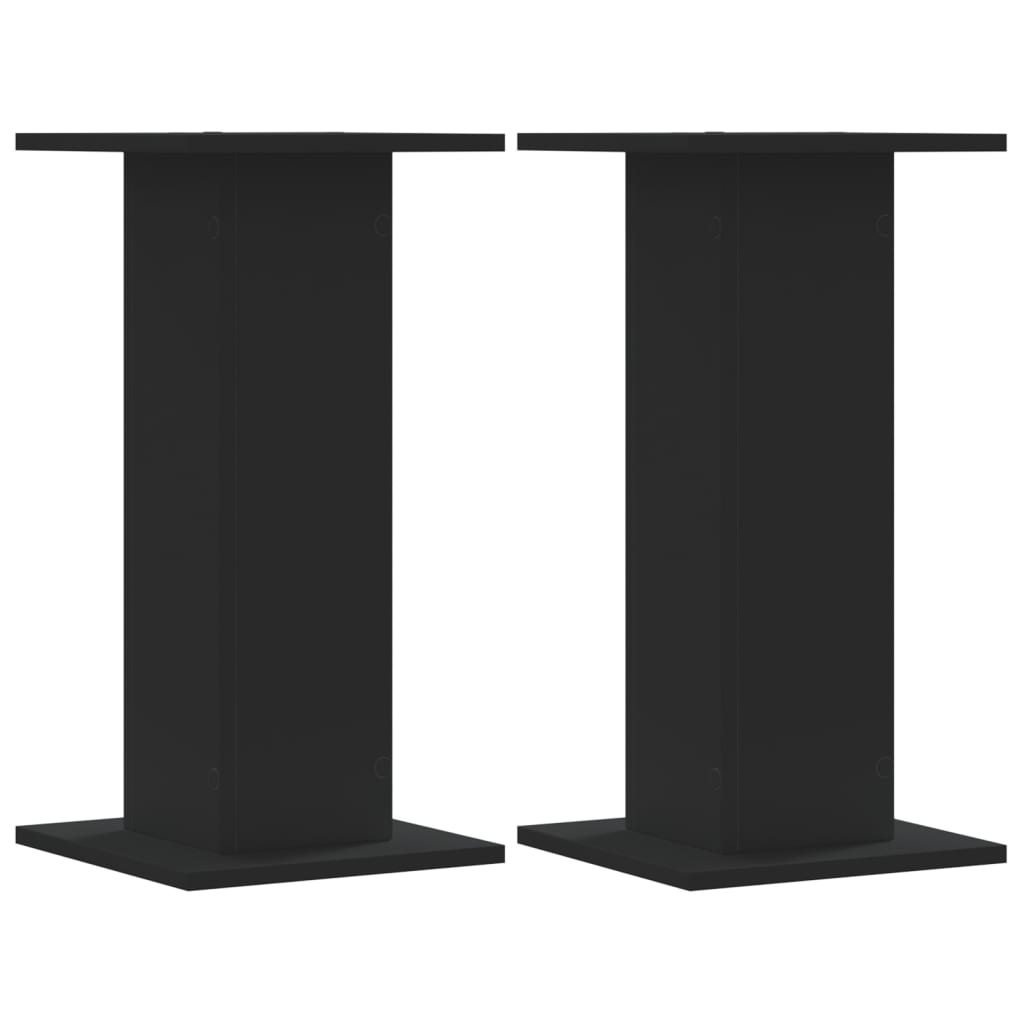 Supporti Altoparlanti 2 pz Neri 30x30x40cm in Legno Multistrato - homemem39