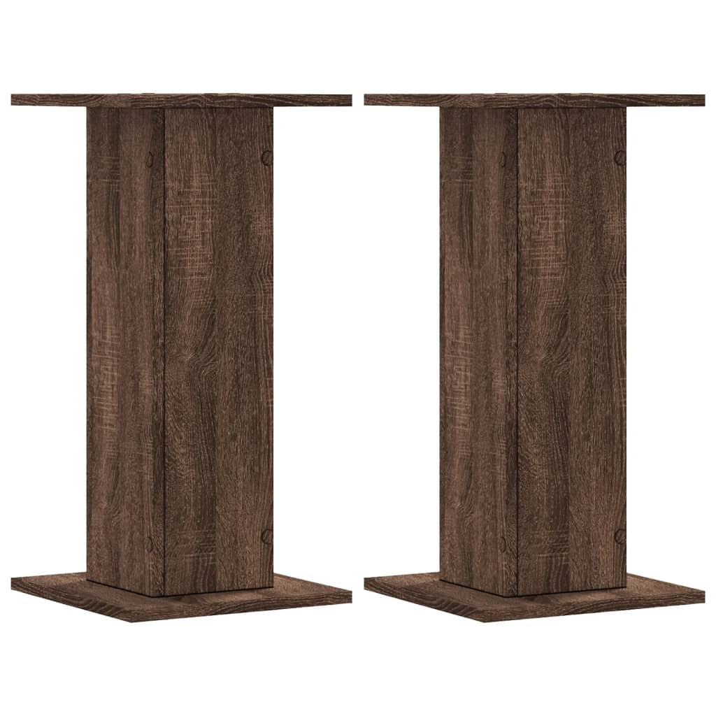 Supporti Altoparlanti 2 pz Marrone 30x30x60cm Legno Multistrato - homemem39