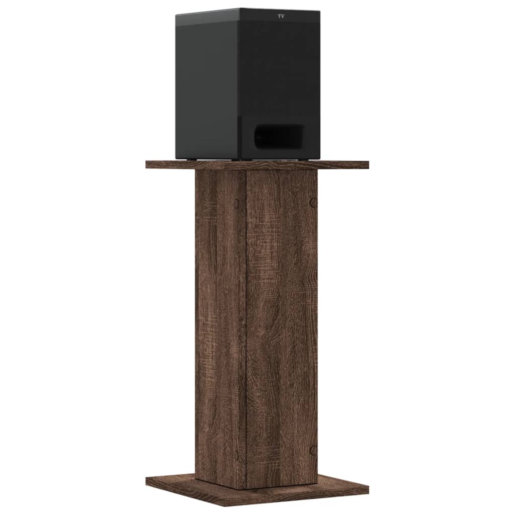 Supporti Altoparlanti 2 pz Marrone 30x30x60cm Legno Multistrato - homemem39