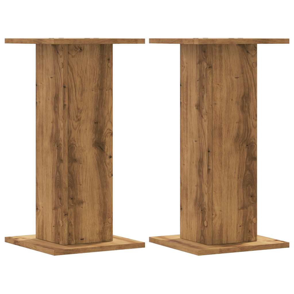 Supporti Altoparlanti 2 pz Rovere 30x30x60 cm in Multistrato - homemem39