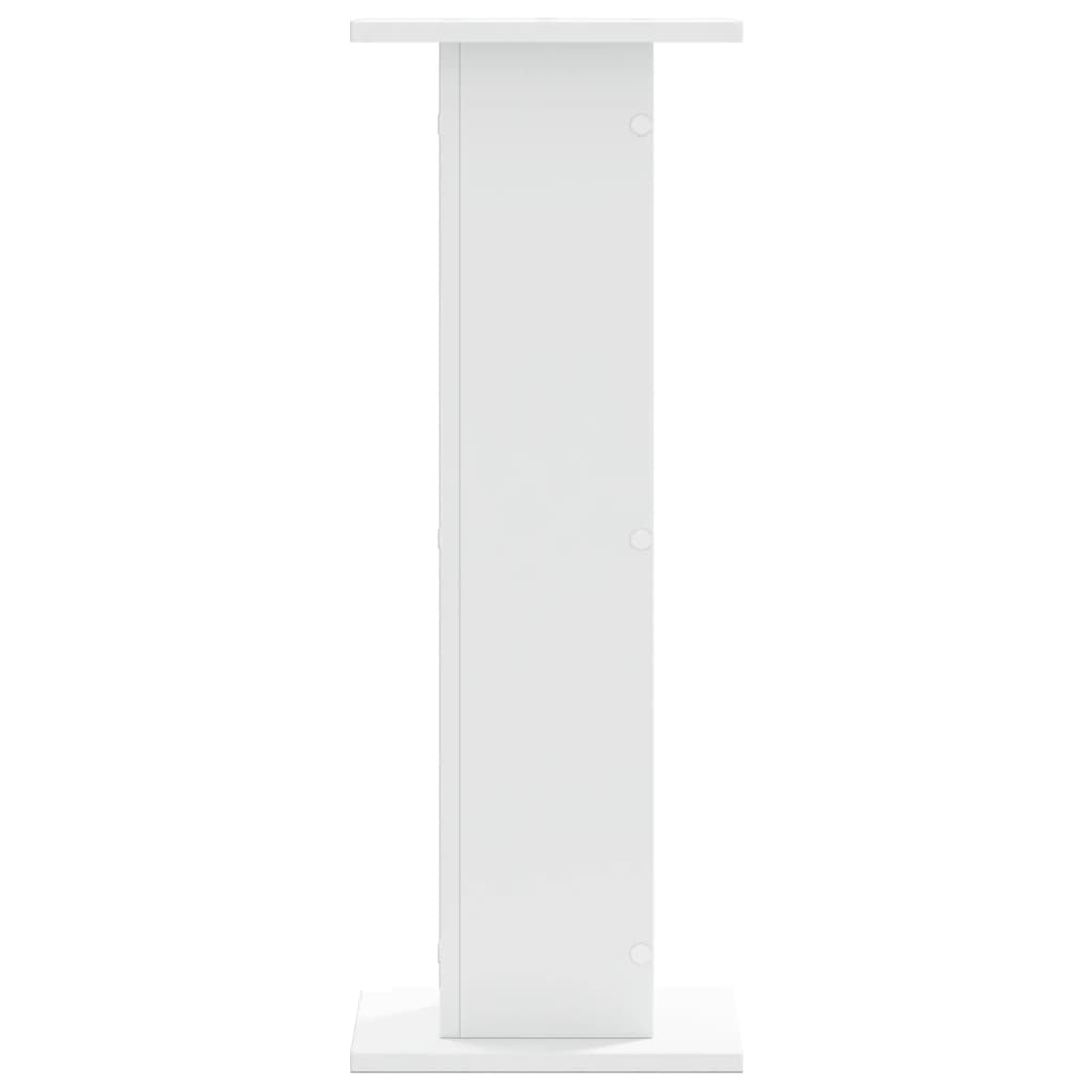 Supporti Altoparlanti 2 pz Bianchi 30x30x80cm Legno Multistrato - homemem39