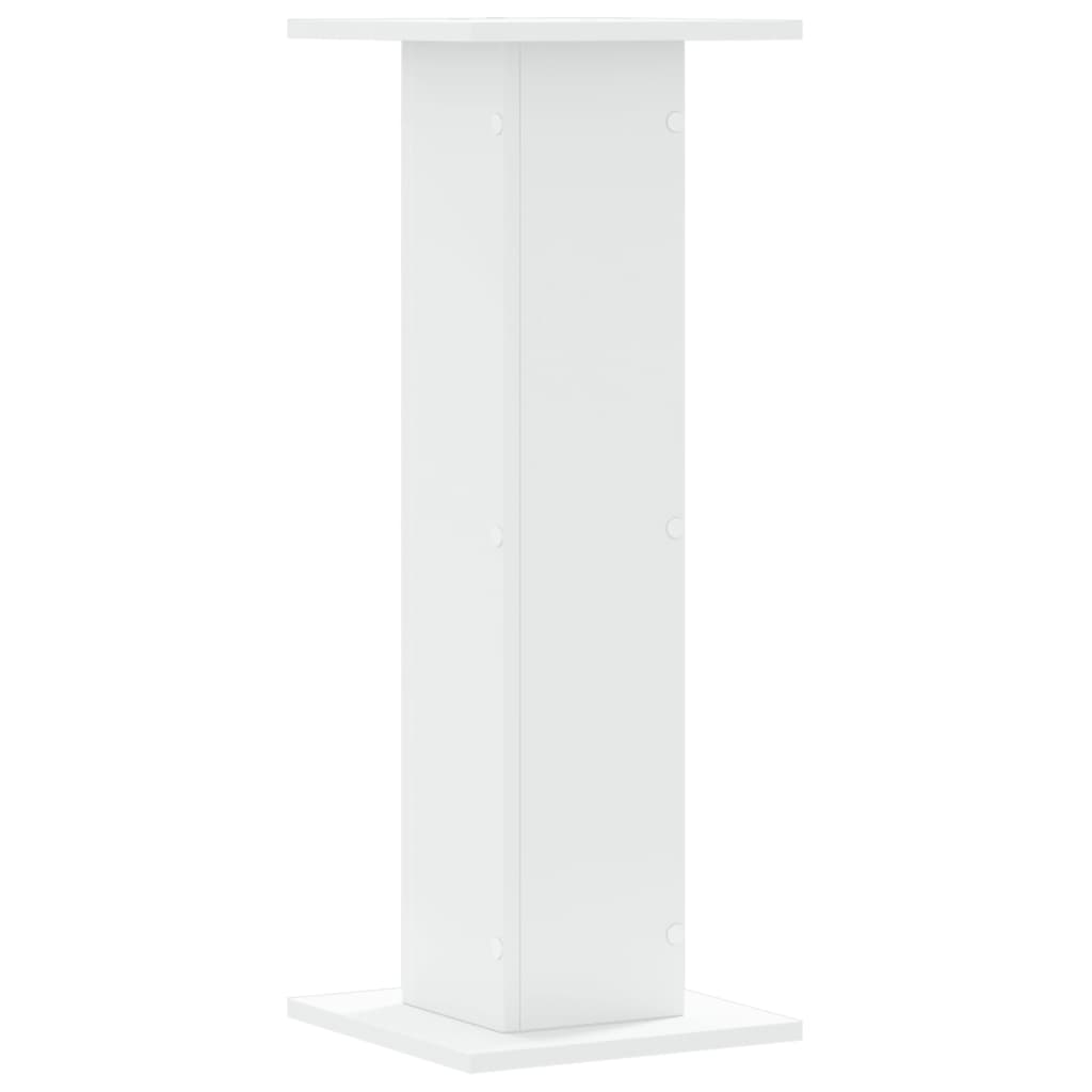 Supporti Altoparlanti 2 pz Bianchi 30x30x80cm Legno Multistrato - homemem39
