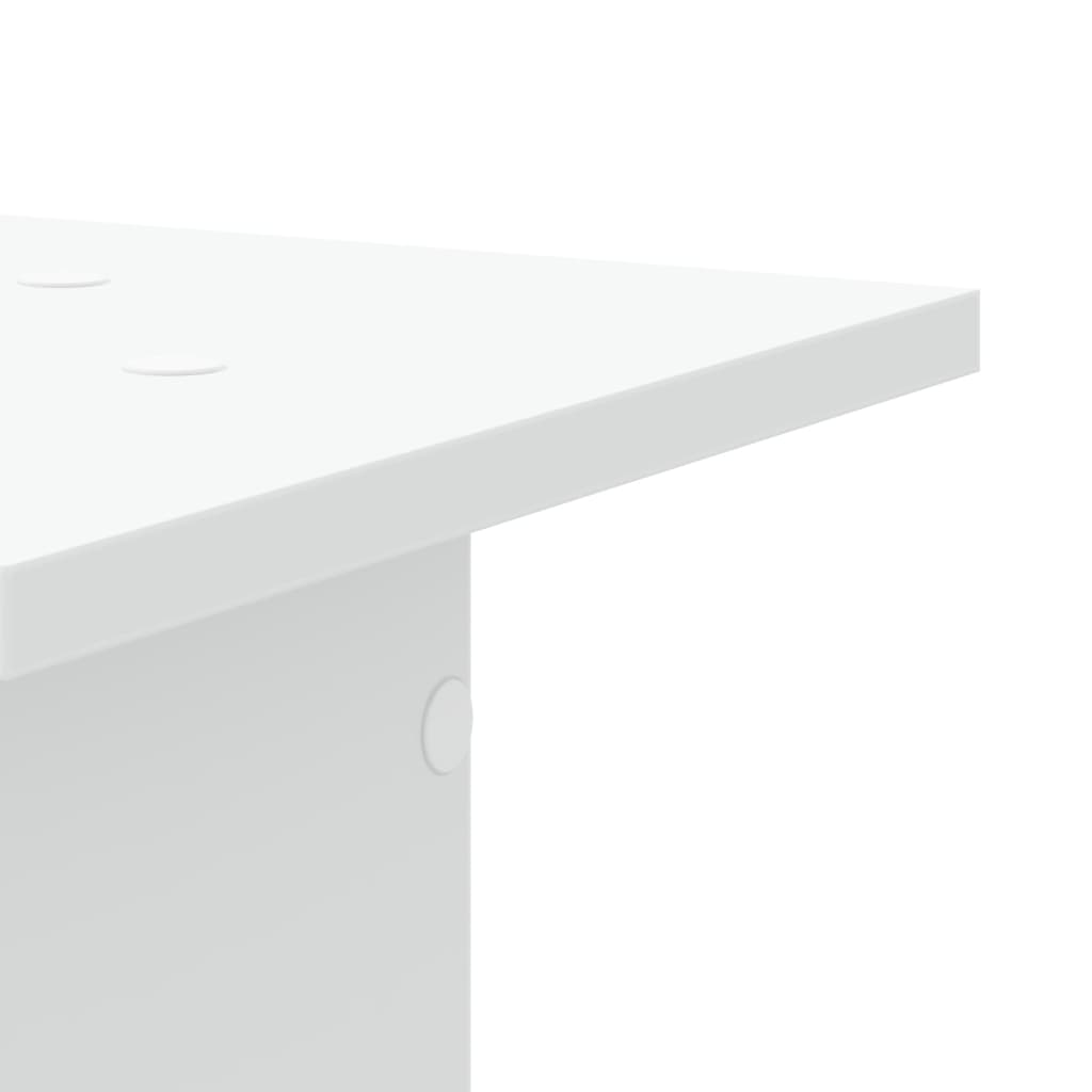 Supporti Altoparlanti 2 pz Bianchi 30x30x80cm Legno Multistrato - homemem39