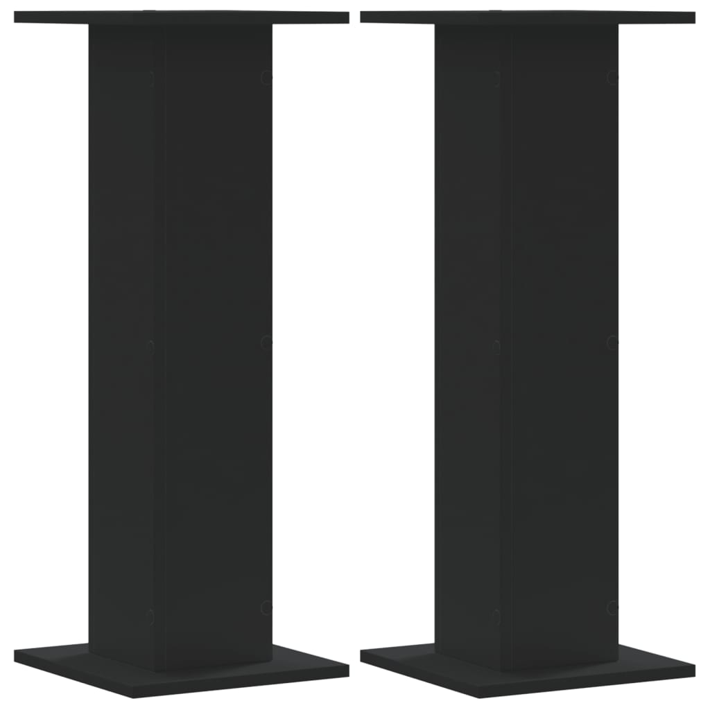 Supporti Altoparlanti 2 pz Neri 30x30x80cm in Legno Multistrato - homemem39