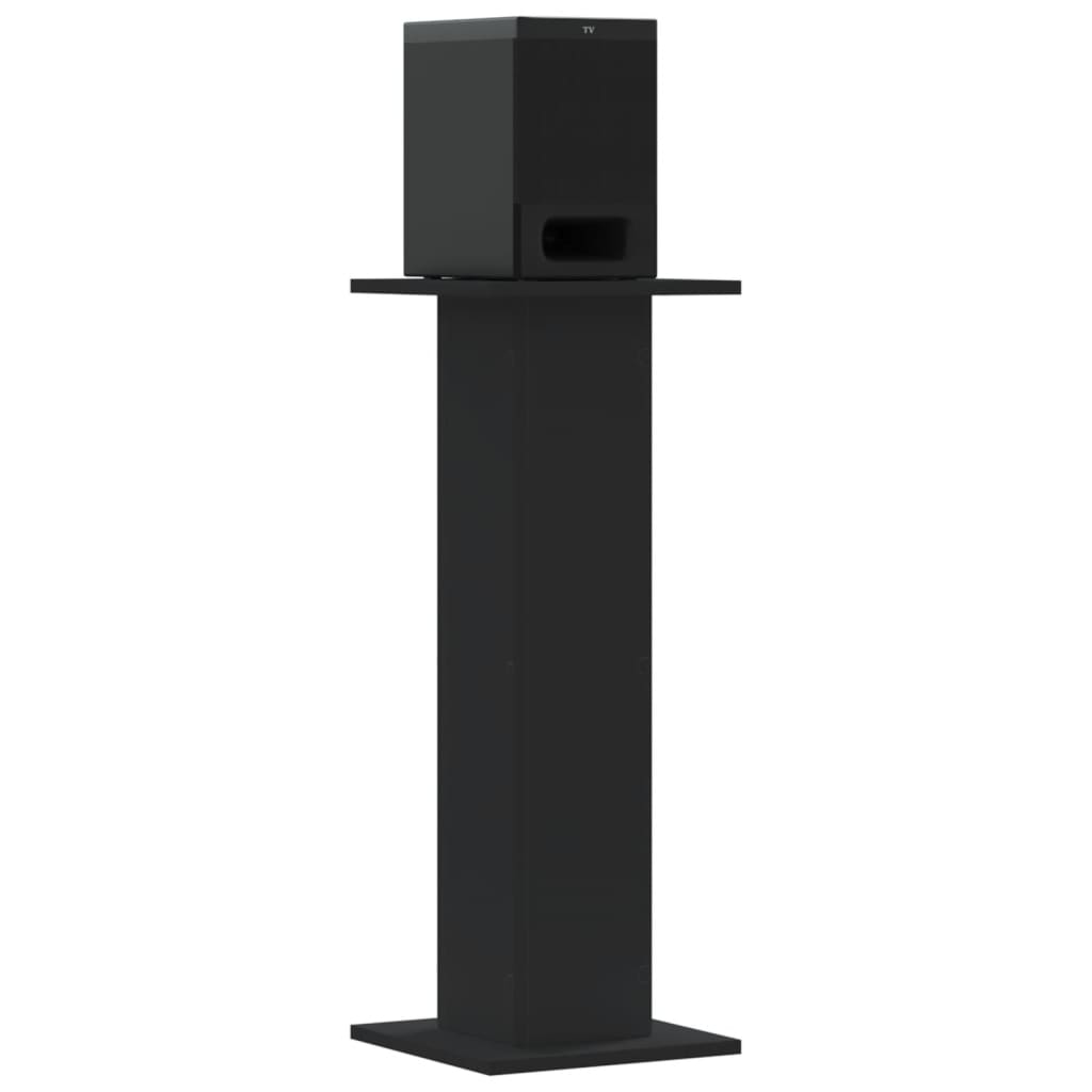 Supporti Altoparlanti 2 pz Neri 30x30x80cm in Legno Multistrato - homemem39