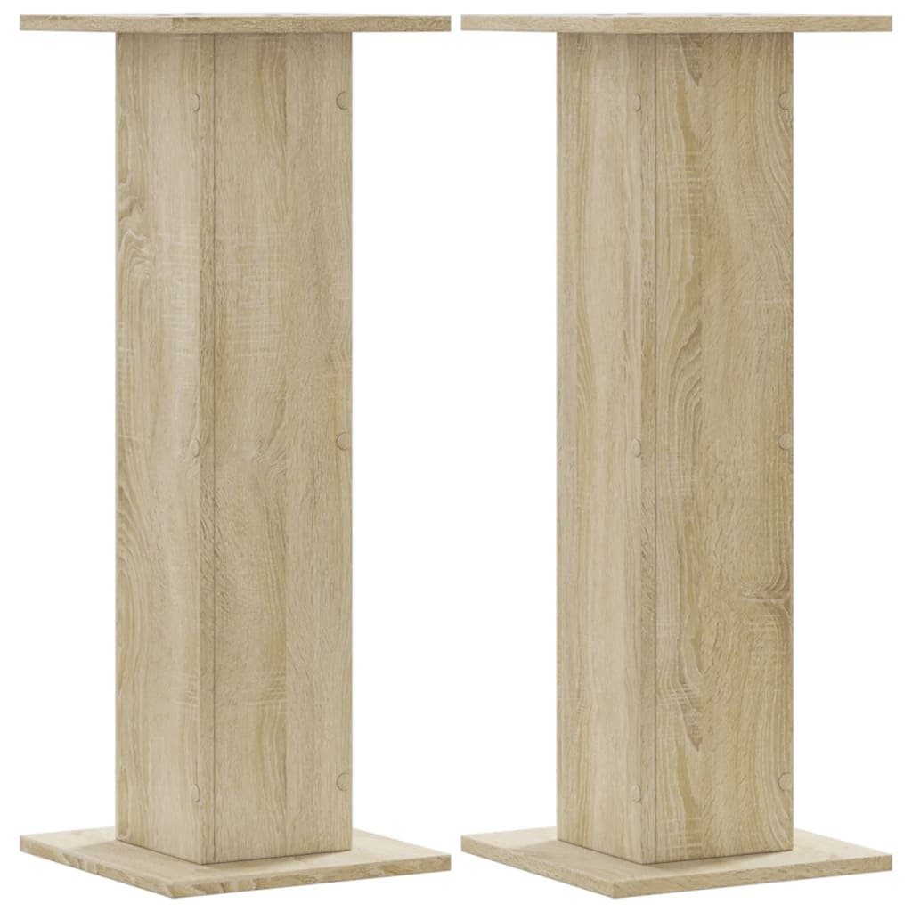 Supporti Altoparlanti 2 pz Rovere 30x30x80 cm in Multistrato - homemem39