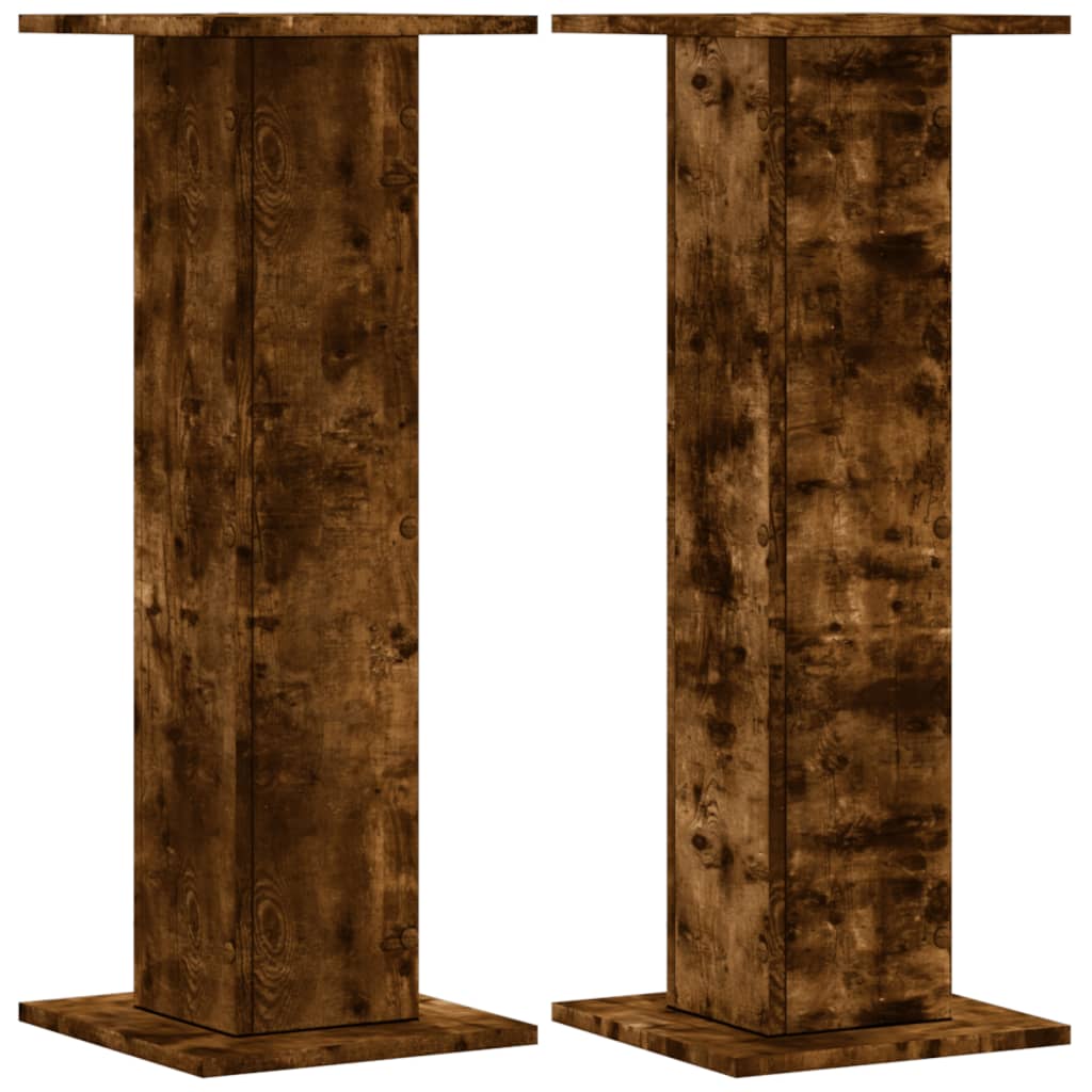 Supporti Altoparlanti 2 pz Rovere 30x30x80 cm Legno Multistrato - homemem39