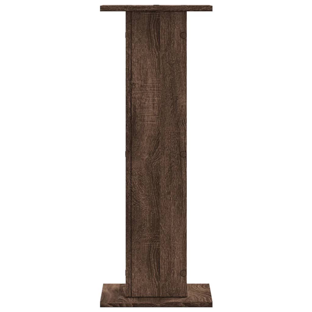 Supporti Altoparlanti 2 pz Marrone 30x30x80cm Legno Multistrato - homemem39