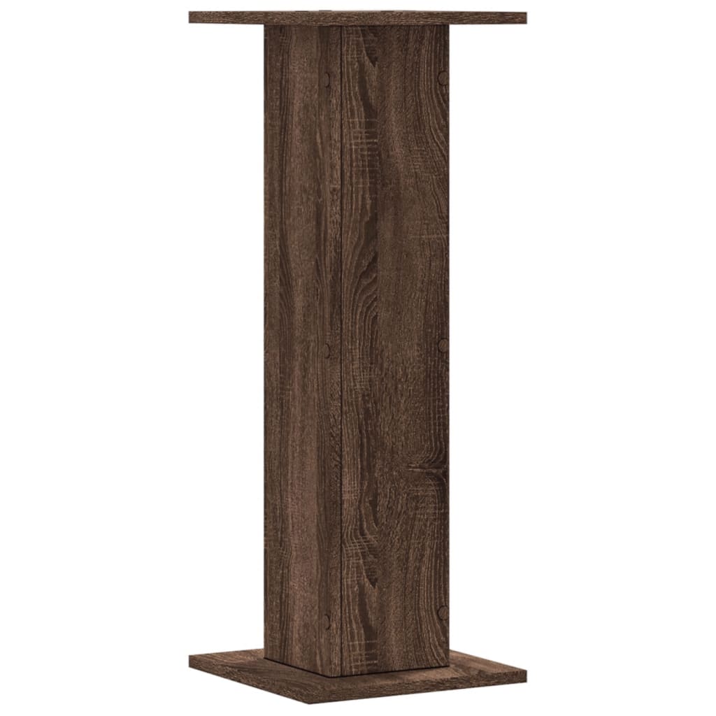 Supporti Altoparlanti 2 pz Marrone 30x30x80cm Legno Multistrato - homemem39
