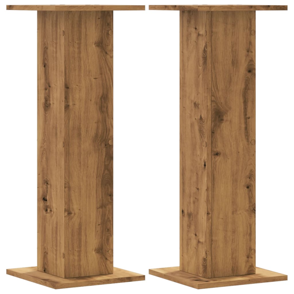 Supporti Altoparlanti 2 pz Rovere 30x30x80 cm in Multistrato - homemem39