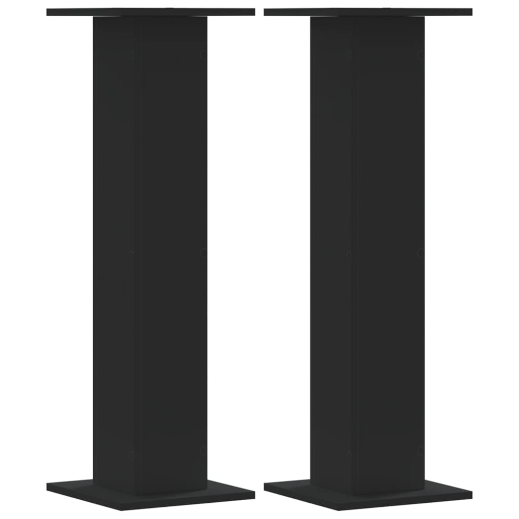 Supporti Altoparlanti 2 pz Neri 30x30x95cm in Legno Multistrato - homemem39
