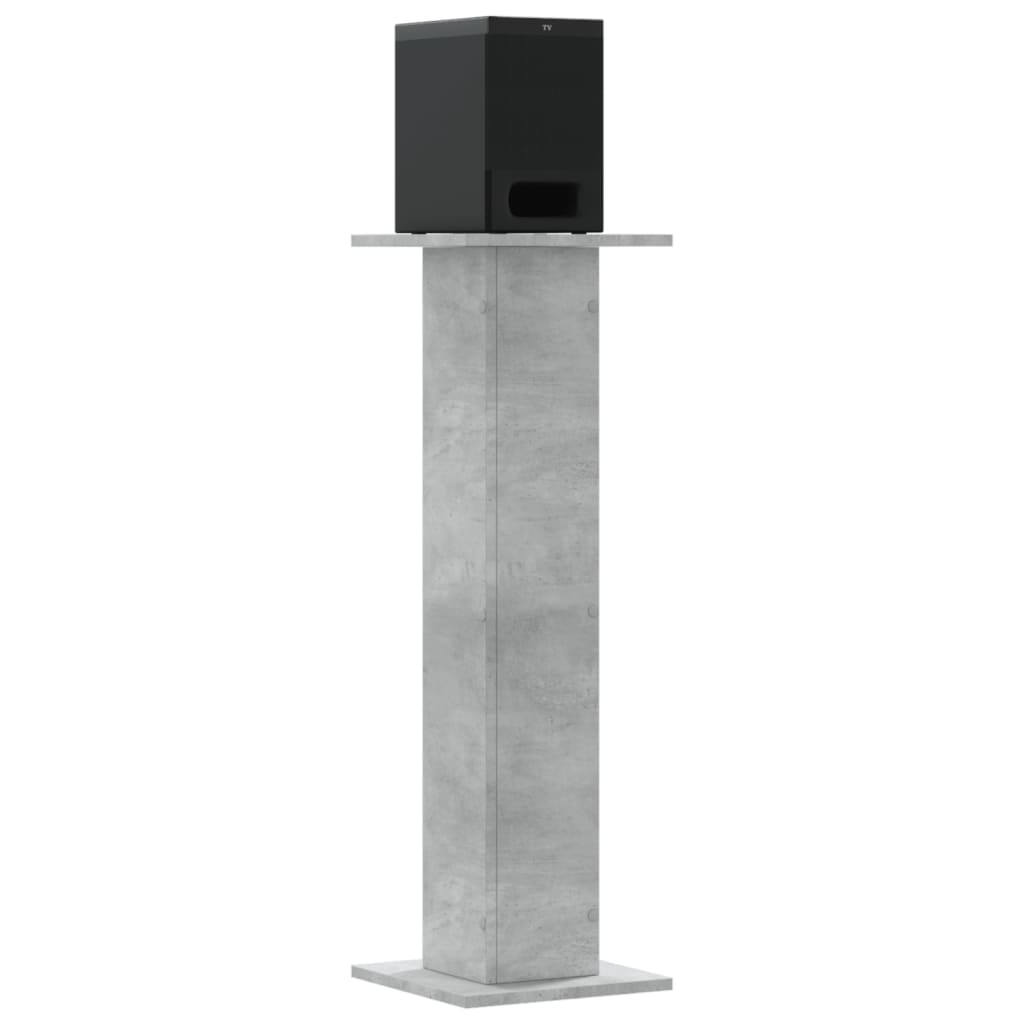 Supporti Altoparlanti 2 pz Grigio 30x30x95 cm Legno Multistrato - homemem39