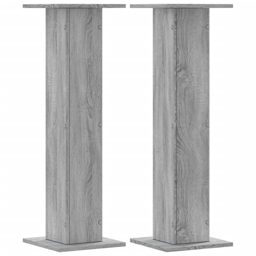 Supporti Altoparlanti 2 pz Grigio 30x30x95 cm in Multistrato - homemem39