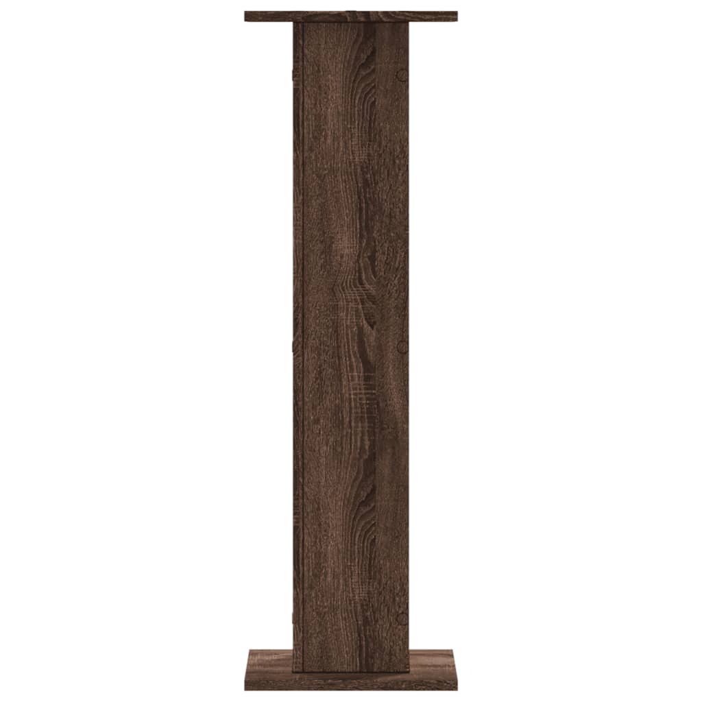 Supporti Altoparlanti 2 pz Marrone 30x30x95cm Legno Multistrato - homemem39