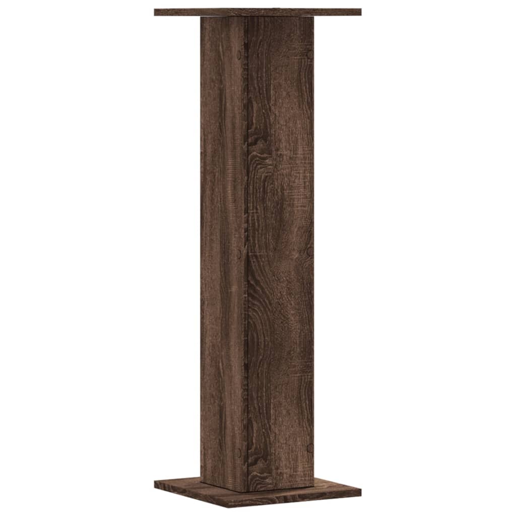 Supporti Altoparlanti 2 pz Marrone 30x30x95cm Legno Multistrato - homemem39