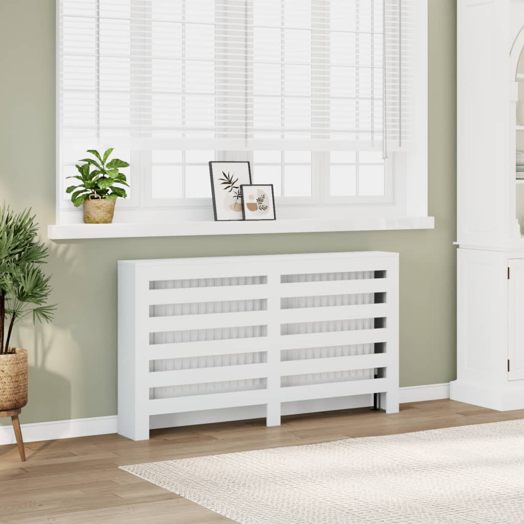 Copertura Termosifone Bianca 149x20x82 cm Legno Multistrato - homemem39