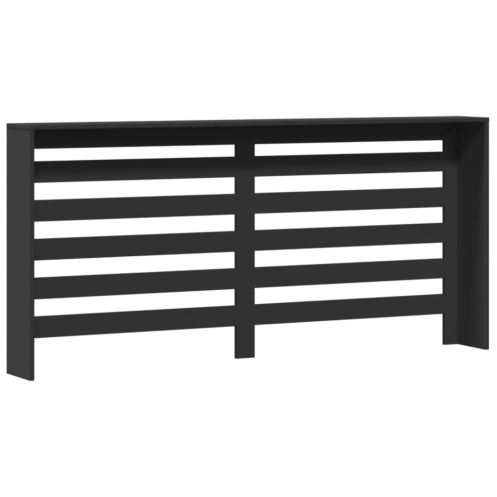 Copertura Termosifone Nera 175x20x82 cm in Legno Multistrato - homemem39