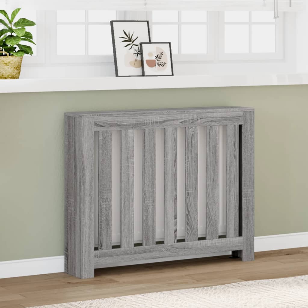 Copertura Termosifone Grigio Sonoma 104x20x82 Legno Multistrato - homemem39