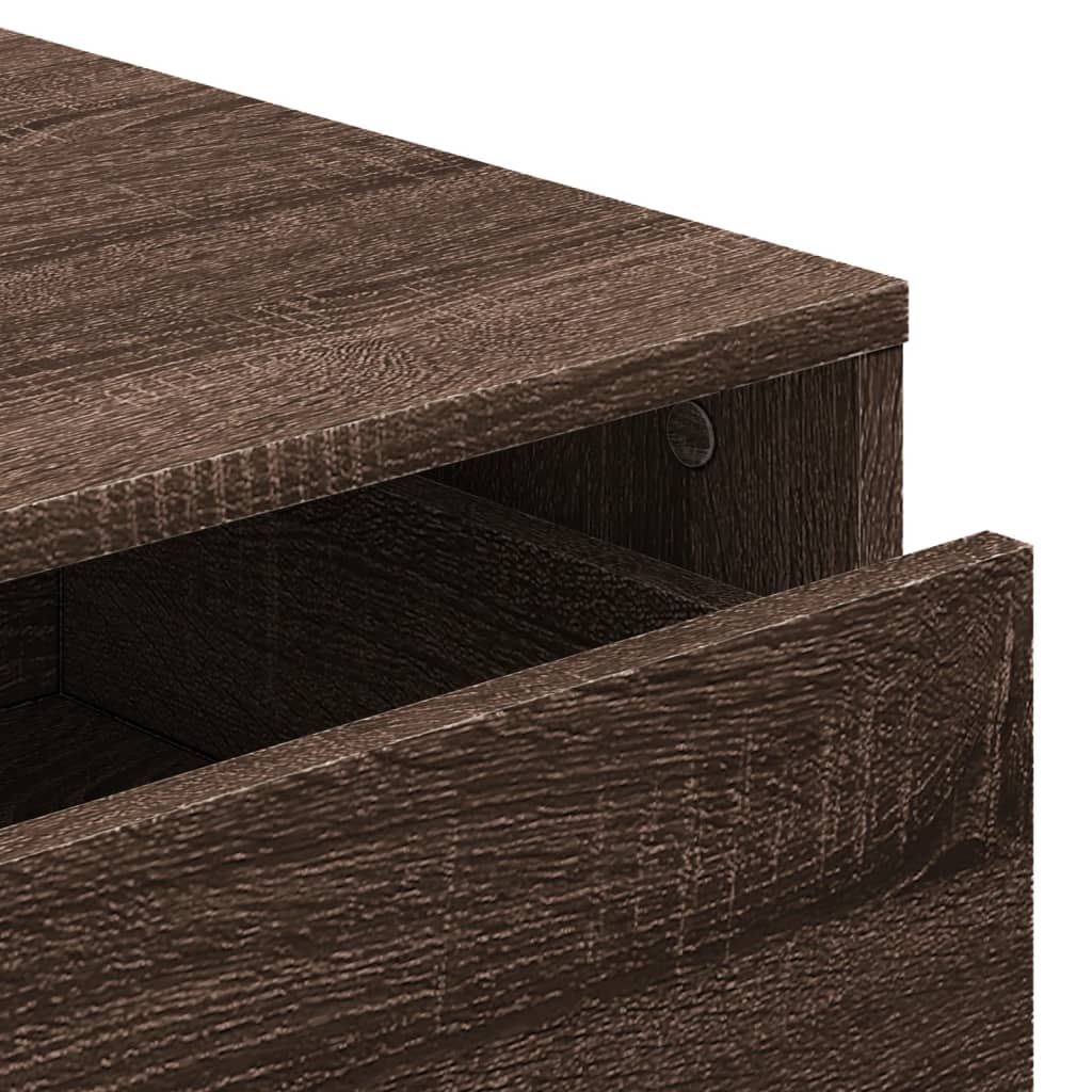 Cassettiera Angolo Rovere Marrone 40x41x58cm Legno Multistrato