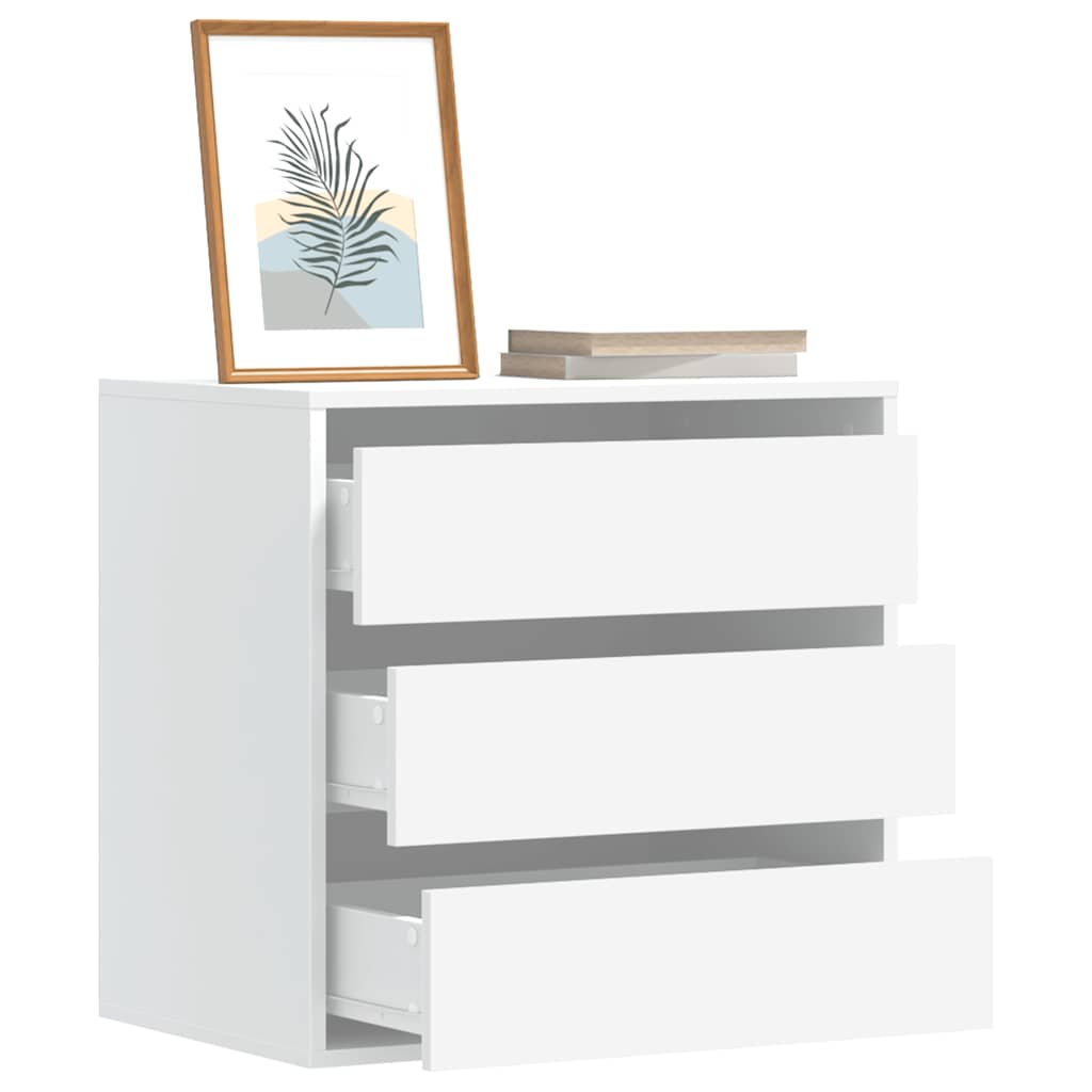 Cassettiera Bianca 60x41x58 cm in Legno Multistrato - homemem39