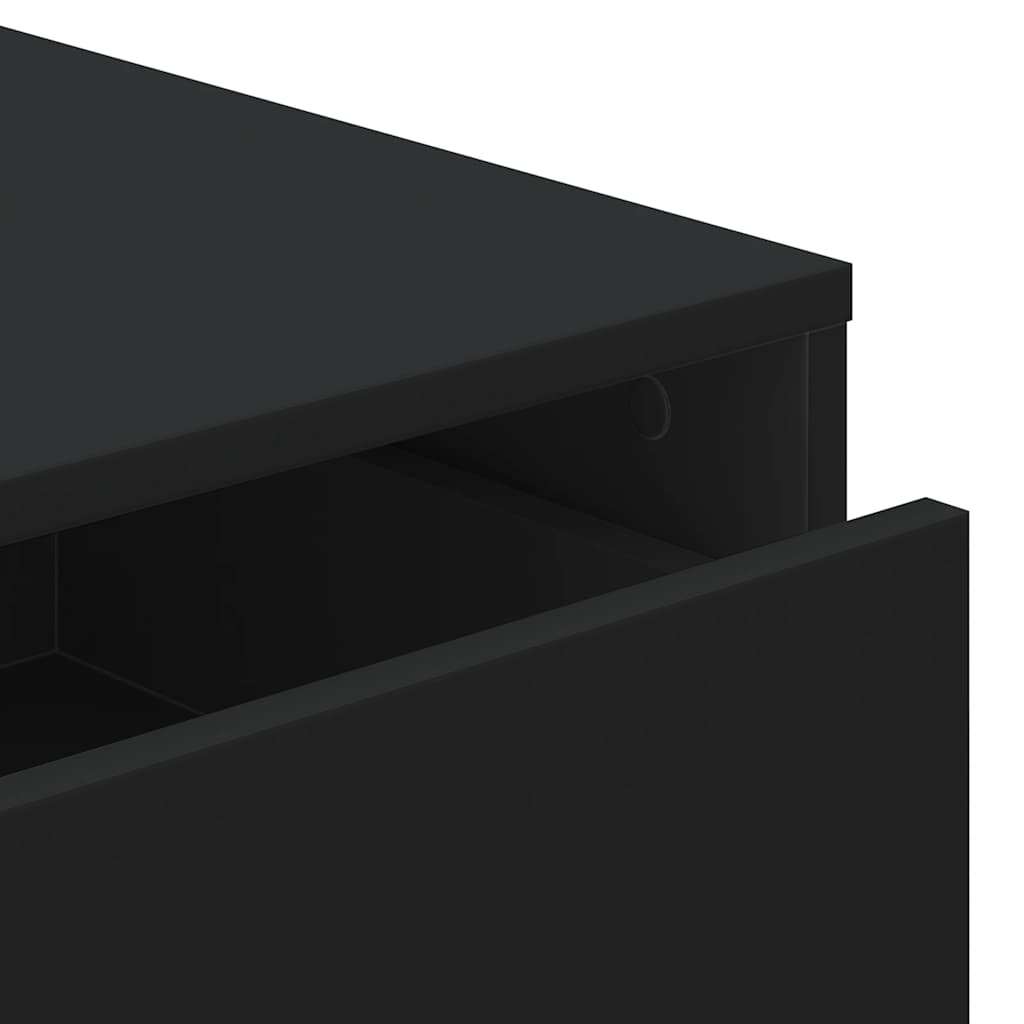 Cassettiera Angolare Nera 60x41x58 cm in Legno Multistrato - homemem39
