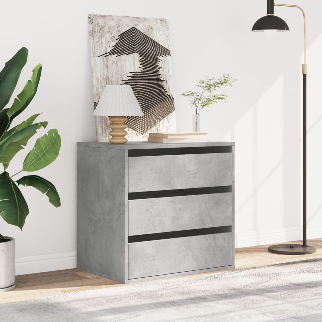 Cassettiera Angolo Grigio Cemento 60x41x58cm Legno Multistrato - homemem39