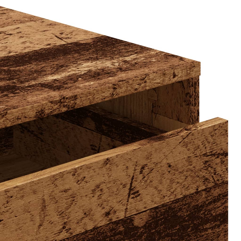 Cassettiera Angolare Legno Antico 60x41x58 cm Legno Multistrato - homemem39