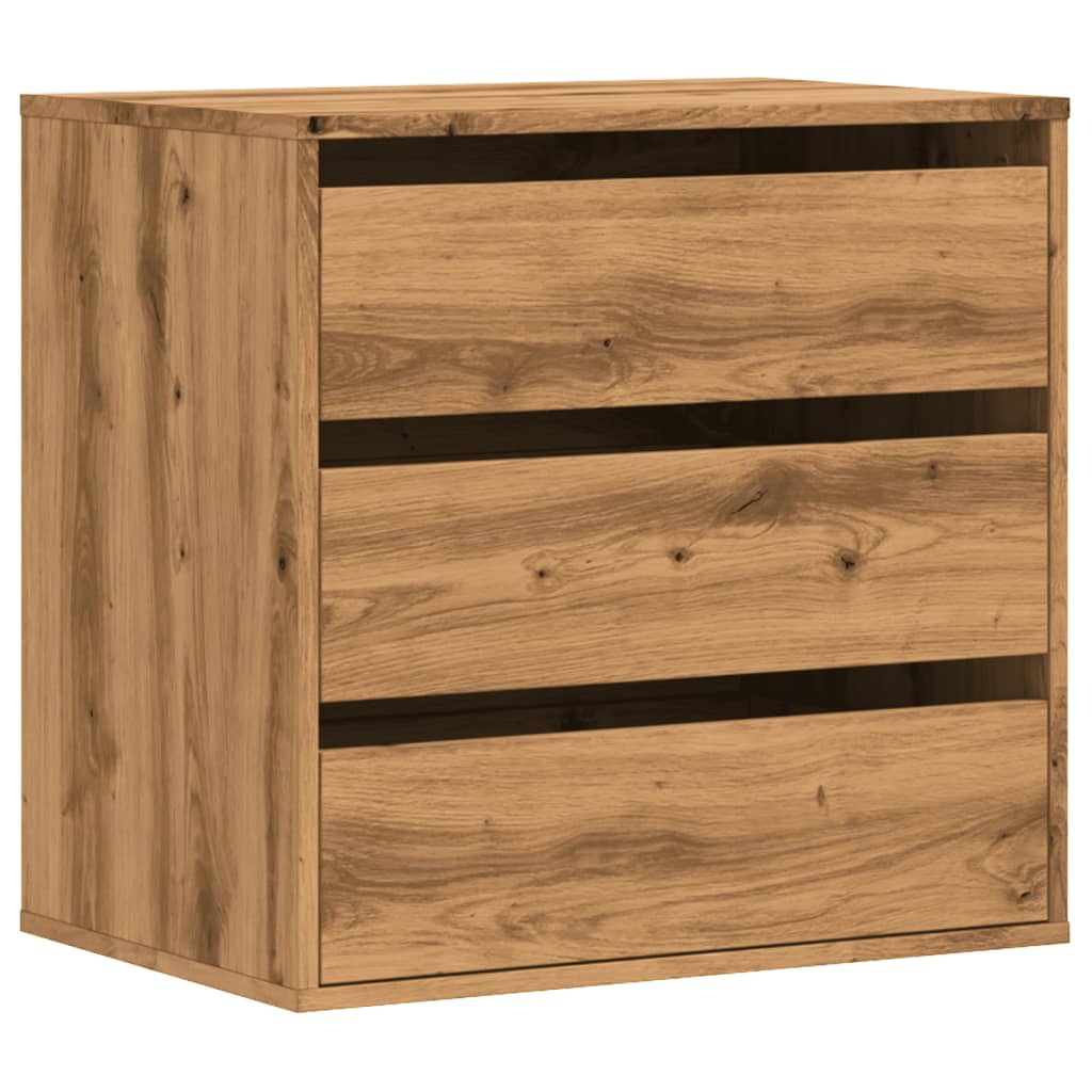 Cassettiera Angolare Rovere Artigianale 60x41x58cm Multistrato - homemem39
