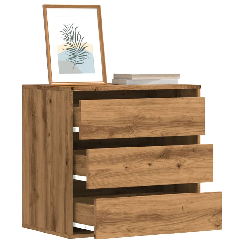 Cassettiera Angolare Rovere Artigianale 60x41x58cm Multistrato - homemem39