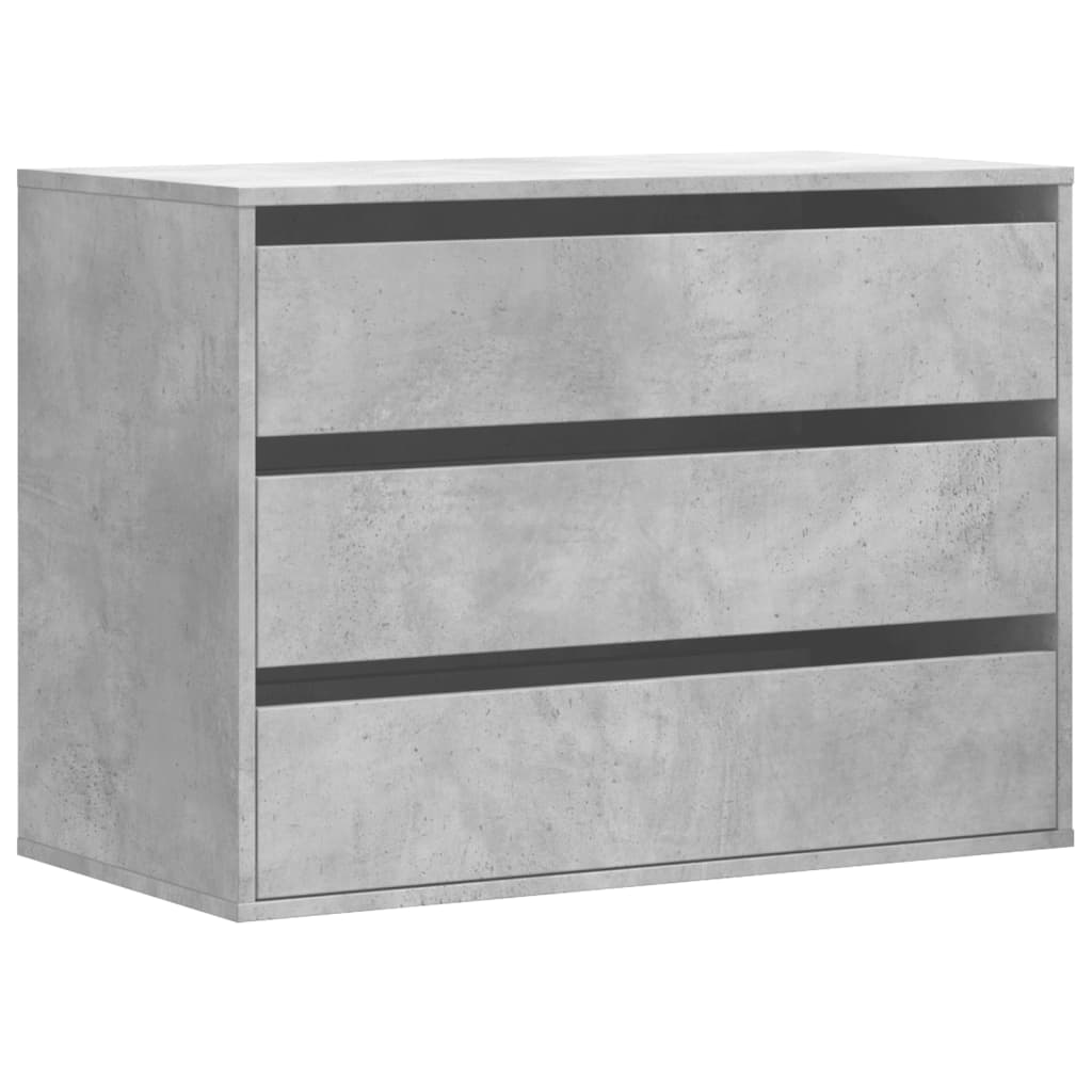 Cassettiera Angolo Grigio Cemento 80x41x58cm Legno Multistrato - homemem39