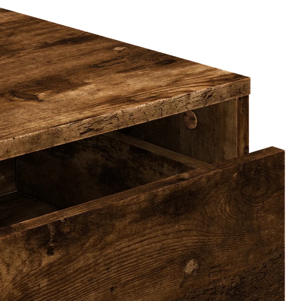 Cassettiera Angolare Rovere Fumo 80x41x58cm Legno Multistrato - homemem39