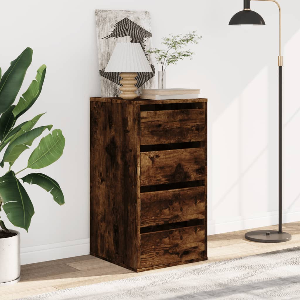Cassettiera Angolare Rovere Fumo 40x41x76cm Legno Multistrato - homemem39