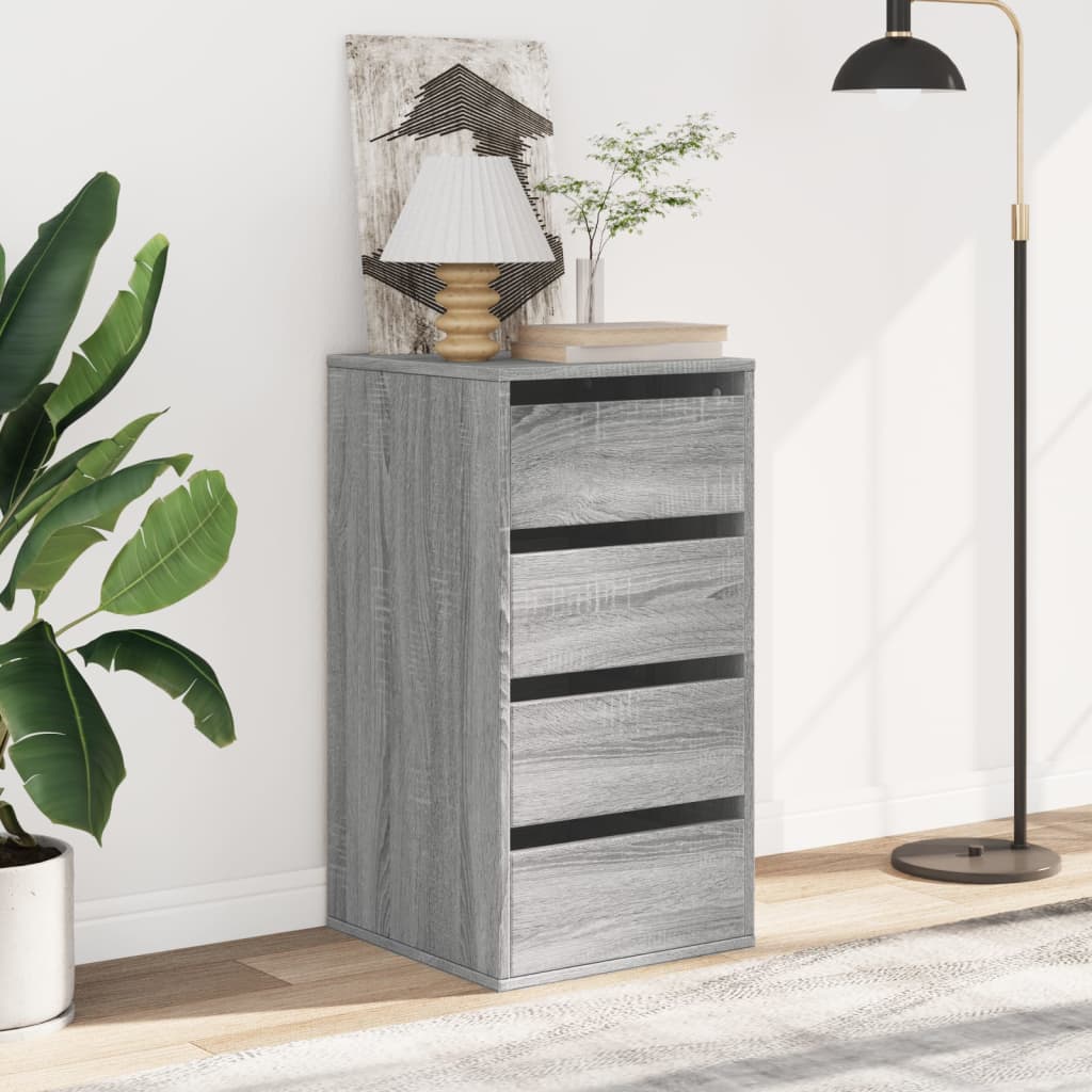 Cassettiera Angolare Grigio Sonoma 40x41x76cm Legno Multistrato - homemem39