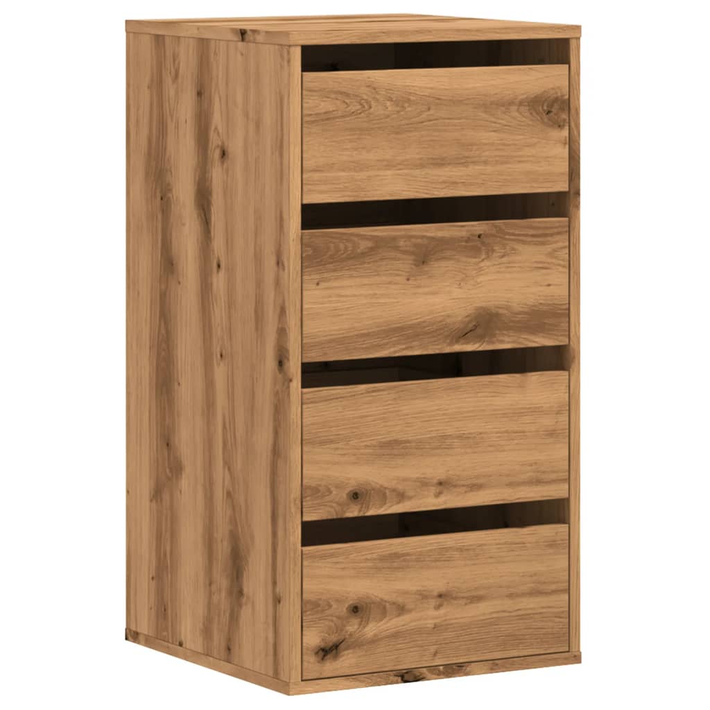 Cassettiera Angolare Rovere Artigianale 40x41x76cm Multistrato - homemem39