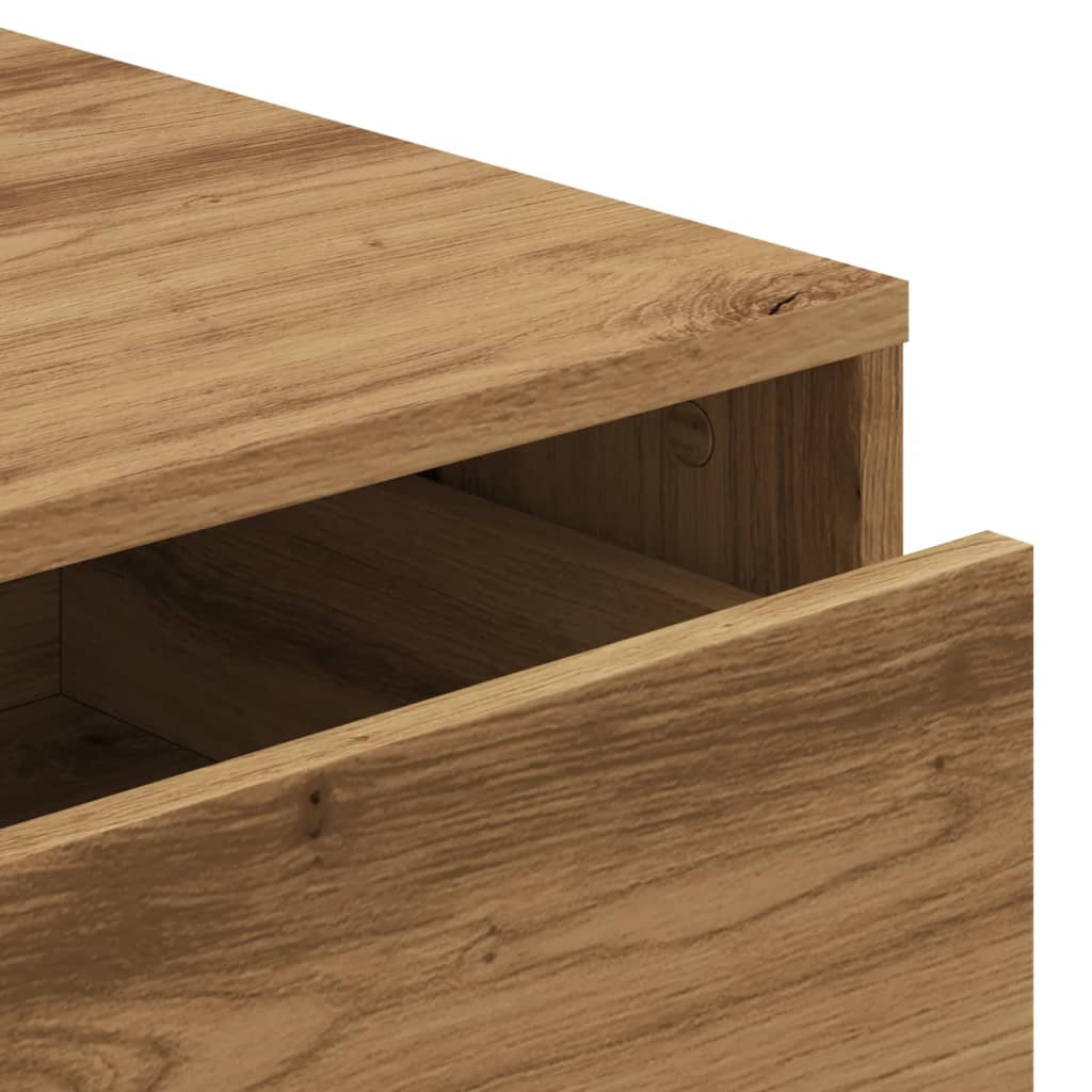 Cassettiera Angolare Rovere Artigianale 40x41x76cm Multistrato - homemem39