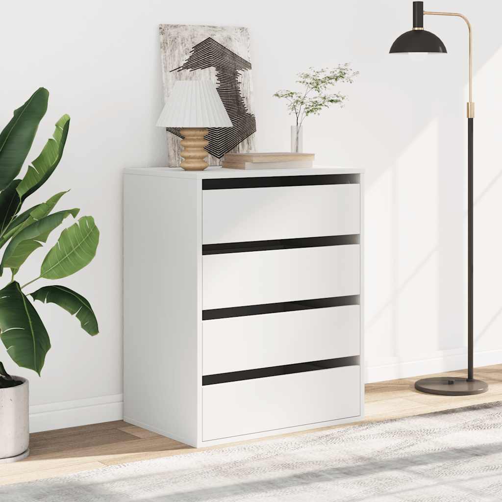 Cassettiera Bianca 60x41x76 cm in Legno Multistrato - homemem39