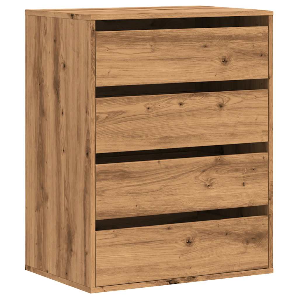 Cassettiera Angolare Rovere Artigianale 60x41x76cm Multistrato - homemem39